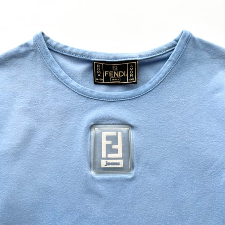FENDI blue logo plate compact T-shirts