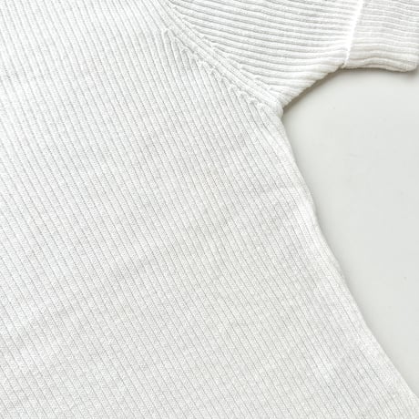made in Italy / white knit shirt