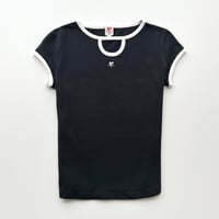 courreges piping hole logo T-shirts