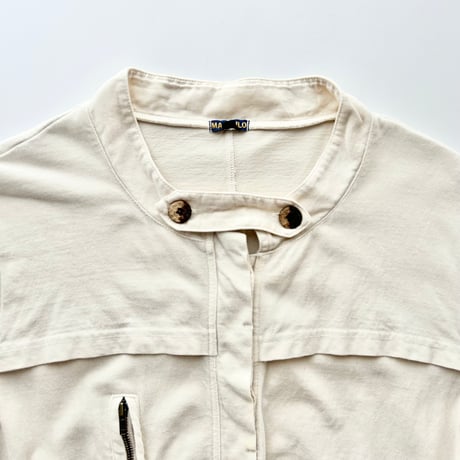 light beige waist mark zip jacket