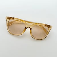 clear beige sunglasses