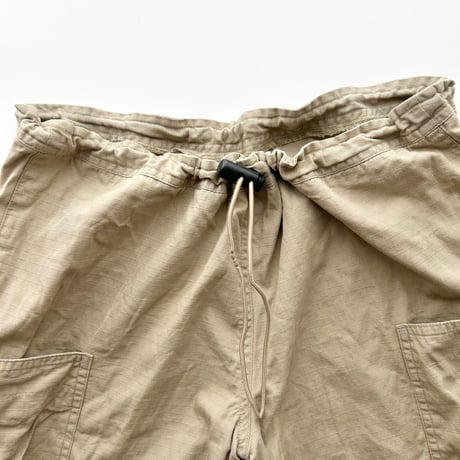 beige cargo half pants