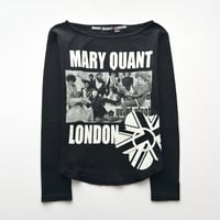 MARY QUANT black printed long sleeves