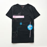 VERSACE black logo printed T-shirts