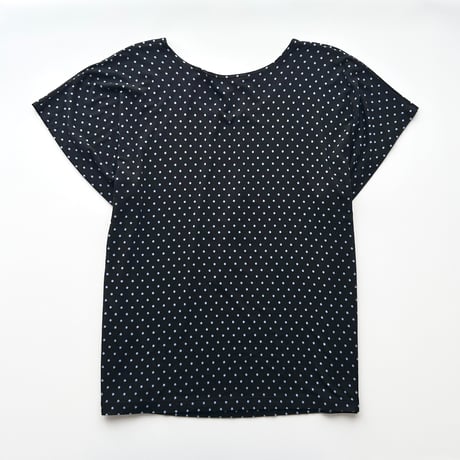 agnes b. black×blue dot tunic T-shirts