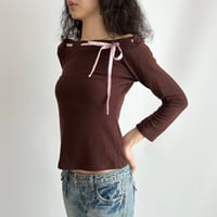 made in USA / lace up off shoulder tops
