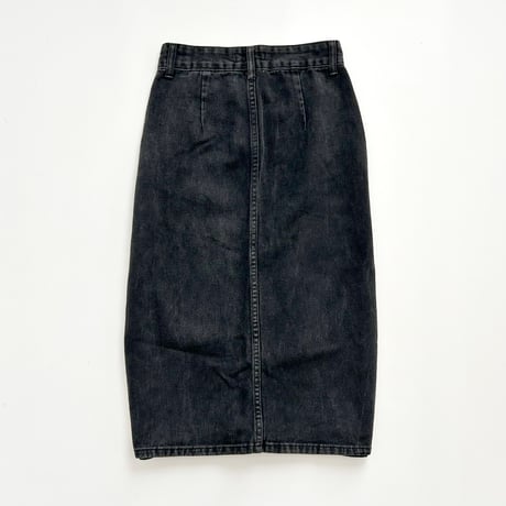 black denim slit tight skirt