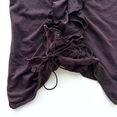 dark purple frill T-shirts