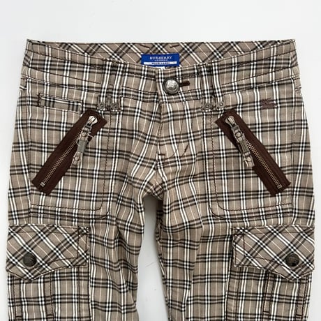 Burberry brown plaid cargo pants