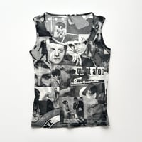 MARY QUANT printed sheer tank top