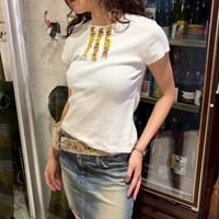 Burberry yellow frill T-shirts