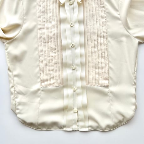 ivory pleats blouse shirt