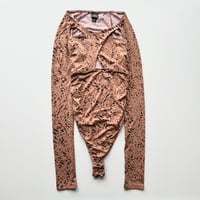 leopard hole designed body suit