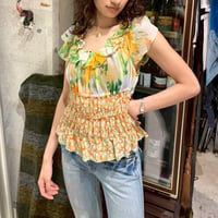 printed chiffon tunic