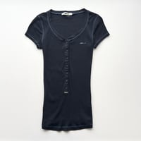 GAS navy henry neck rib tops