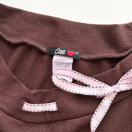 made in USA / lace up off shoulder tops
