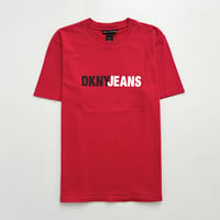 DKNY red logo oversized T-shirts
