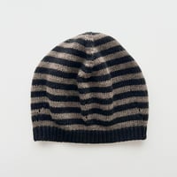 made in Italy / striped knit beanie