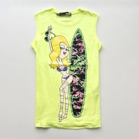 MOSCHINO yellow printed tank top