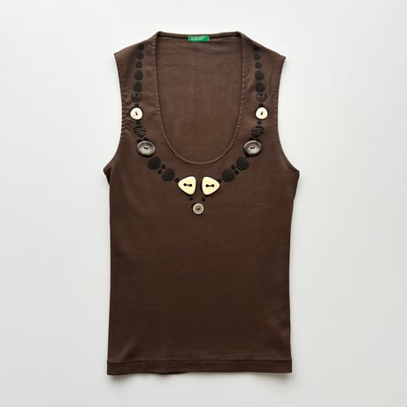made in Italy / button designed tank top