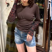 DIESEL brown embroidery tops