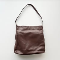courreges brown leather shoulder bag