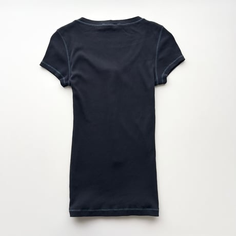 GAS navy henry neck rib tops