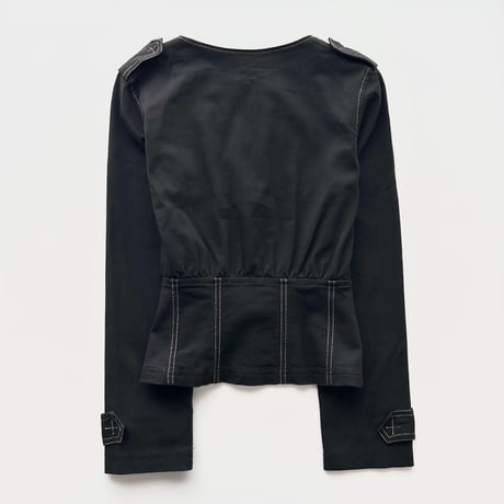 made in Italy / stitch shape full zip jacket