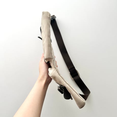 DKNY beige logo waist belt bag