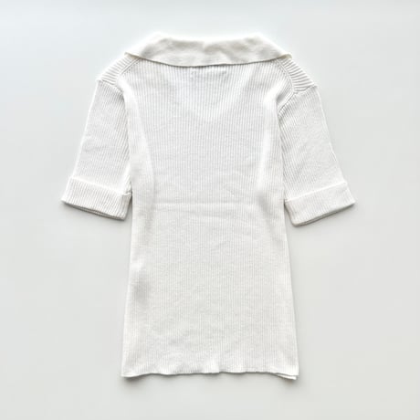 made in Italy / white knit shirt