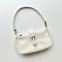 white leather mini shoulder bag