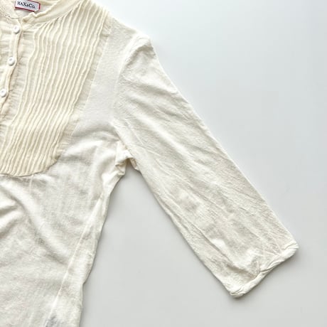 ivory pleats blouse shirt