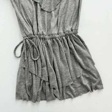 BEBE gray sequins halter neck dress