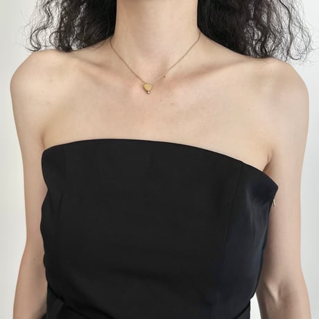 DKNY logo heart chain necklace