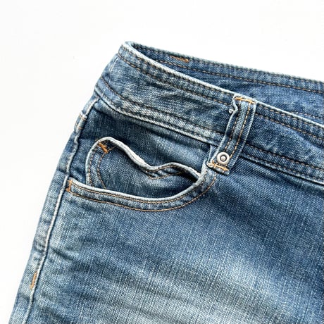 JILL STUART logo denim short pants