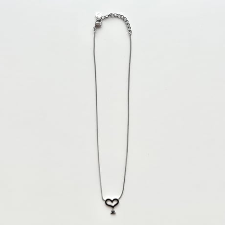 courreges heart logo necklace