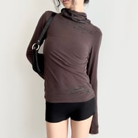 DIESEL brown printed high neck tops