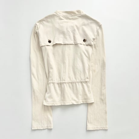 light beige waist mark zip jacket