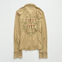 55DSL beige back printed shirt