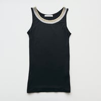 black neck designed tank top