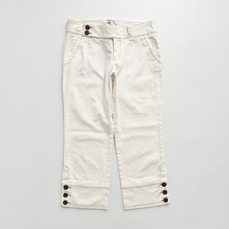 BEBE white button low-rise pants