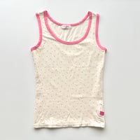 pink star printed tank top