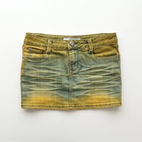 gradation denim mini skirt