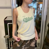 Chloe ivory×green knit vest