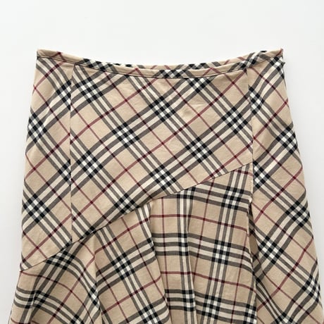 Burberry beige plaid pleats skirt