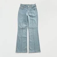 pale denim center crease pants