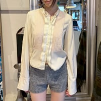ivory pleats blouse shirt