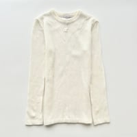 courreges white logo rib knit