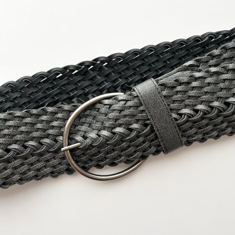 gray leather belt