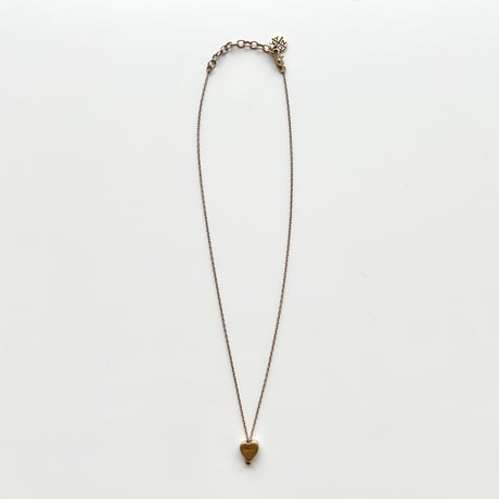 DKNY logo heart chain necklace